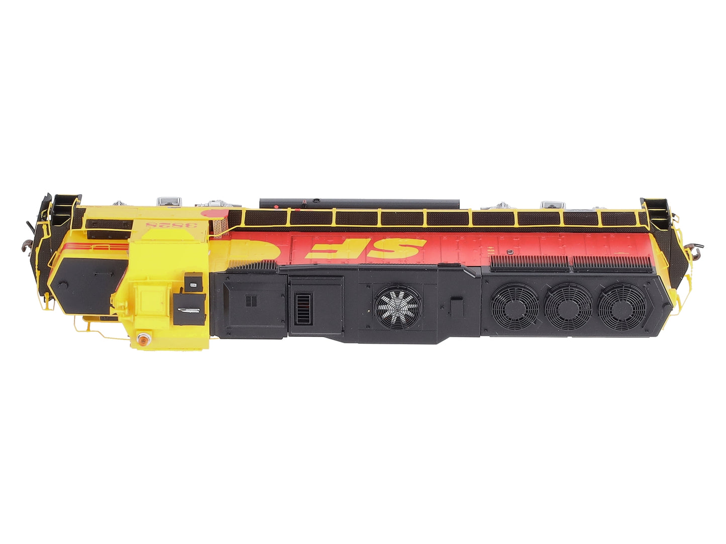 Athearn G65794 HO SF/Red & Yellow GP50 Diesel Locomotive w/DCC & Sound #3828