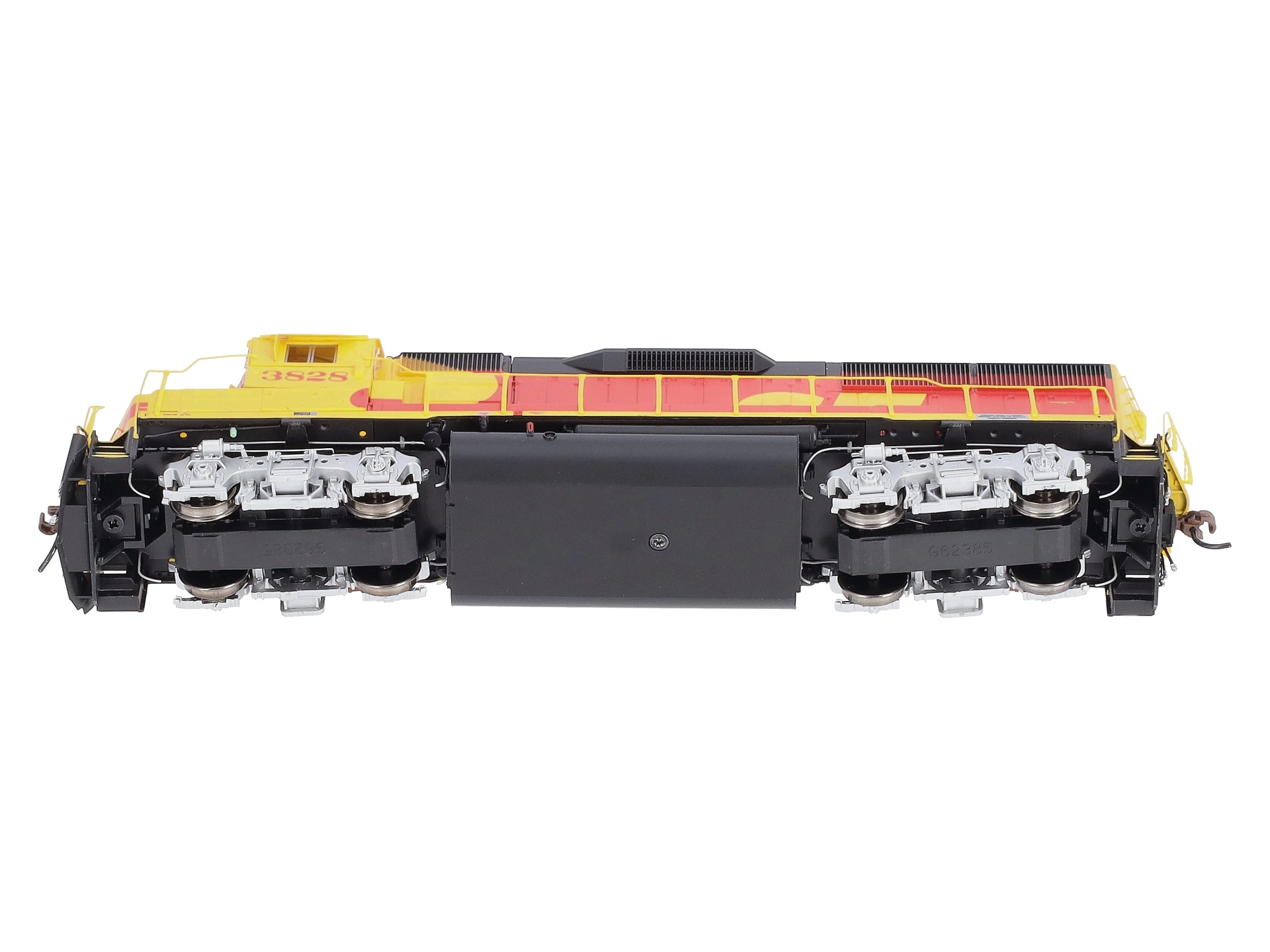 Athearn G65794 HO SF/Red & Yellow GP50 Diesel Locomotive w/DCC & Sound #3828
