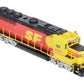Athearn G65794 HO SF/Red & Yellow GP50 Diesel Locomotive w/DCC & Sound #3828