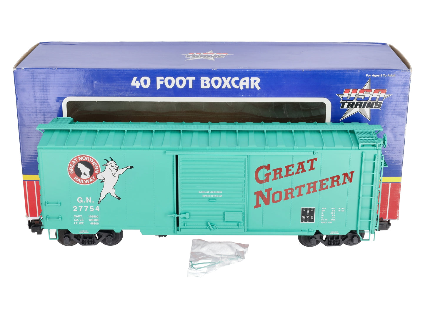 USA Trains R19229C G Great Northern 40 Ft. PS-1 Simulated Steel Box Car