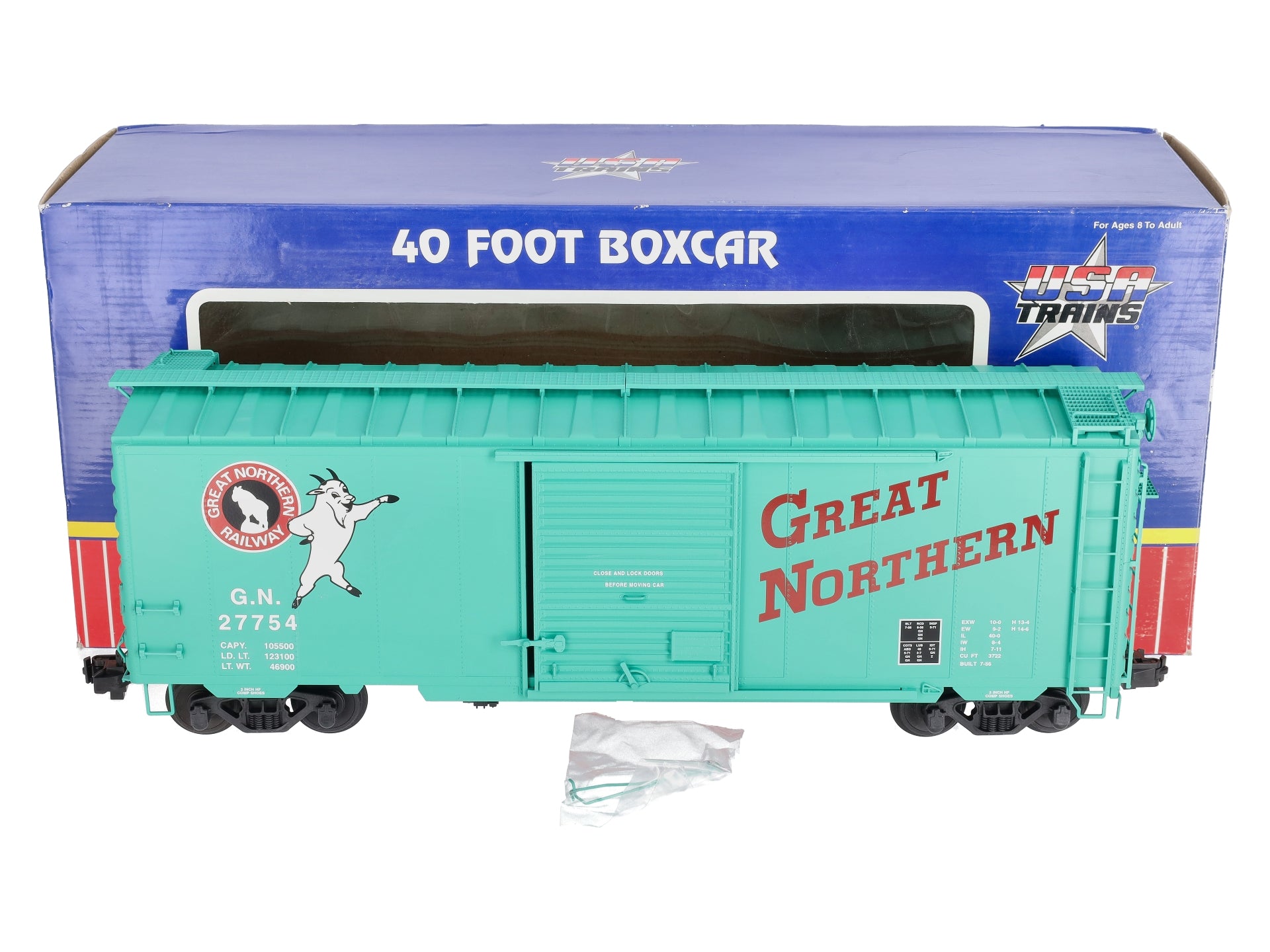 USA Trains R19229C G Great Northern 40 Ft. PS-1 Simulated Steel Box Car
