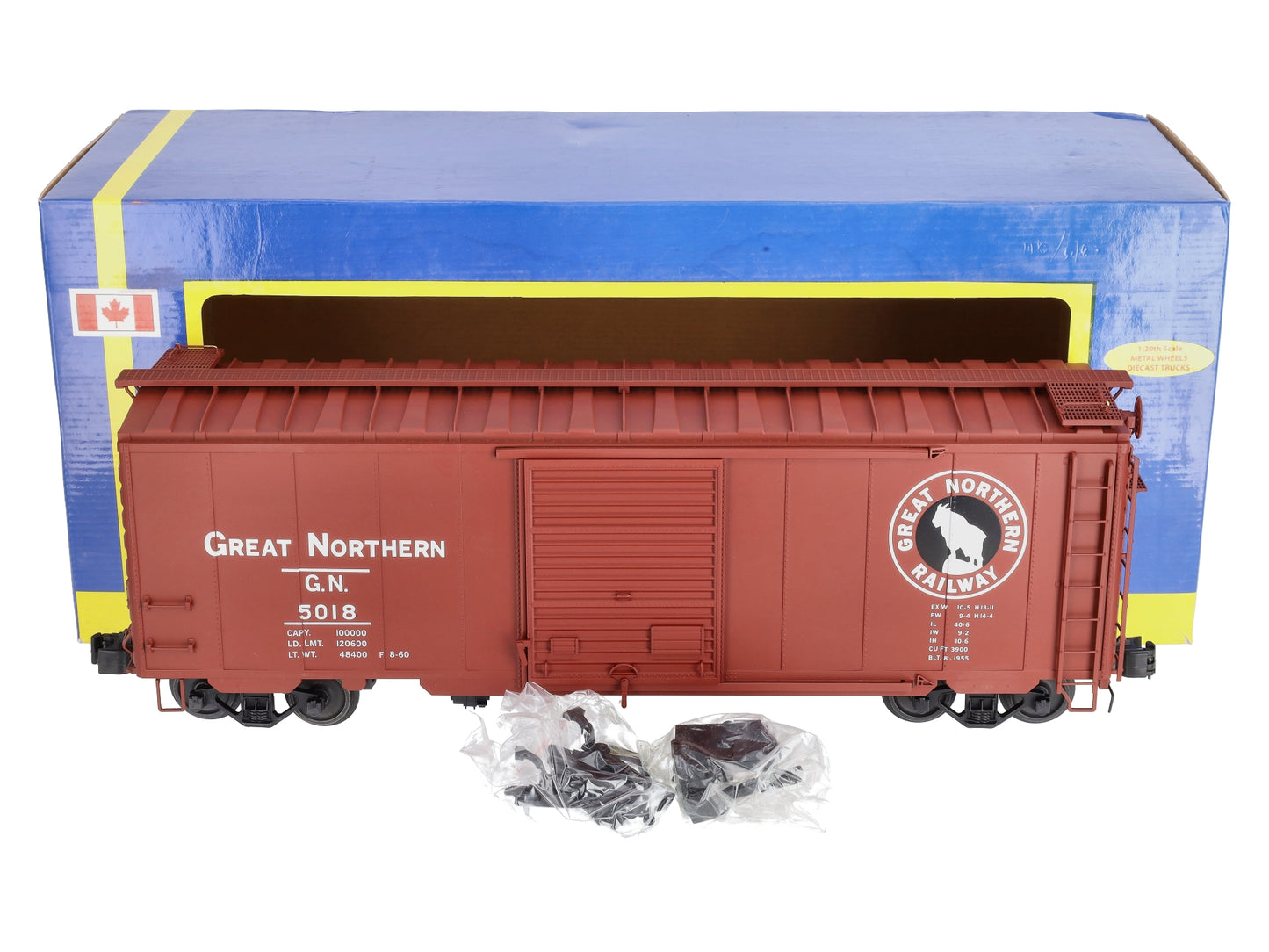 Canada G Scale Trains B1071 Great Northern Box Car #5018 LN/Box