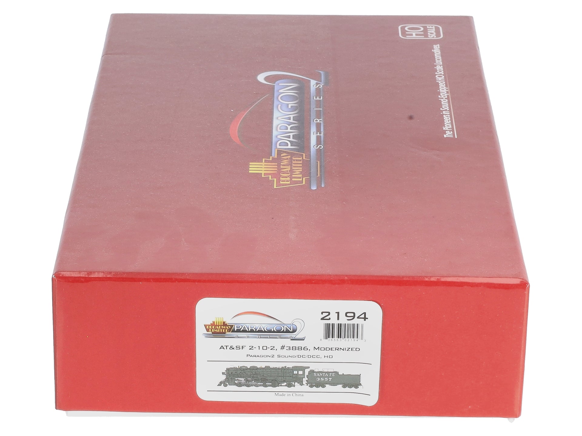 Broadway Limited 2194 HO Scale ATSF 2-10-2 Steam Locomotive #3886