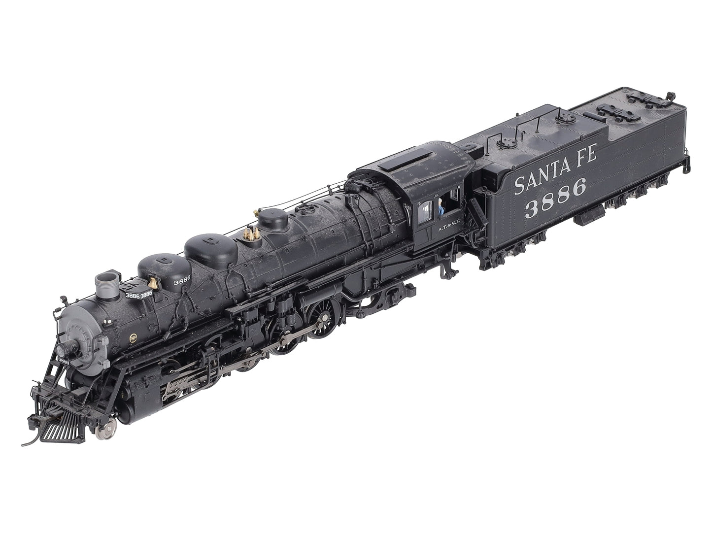 Broadway Limited 2194 HO Scale ATSF 2-10-2 Steam Locomotive #3886 w/DCC, Sound