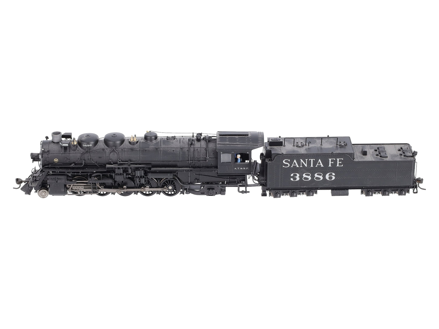 Broadway Limited 2194 HO Scale ATSF 2-10-2 Steam Locomotive #3886 w/DCC, Sound