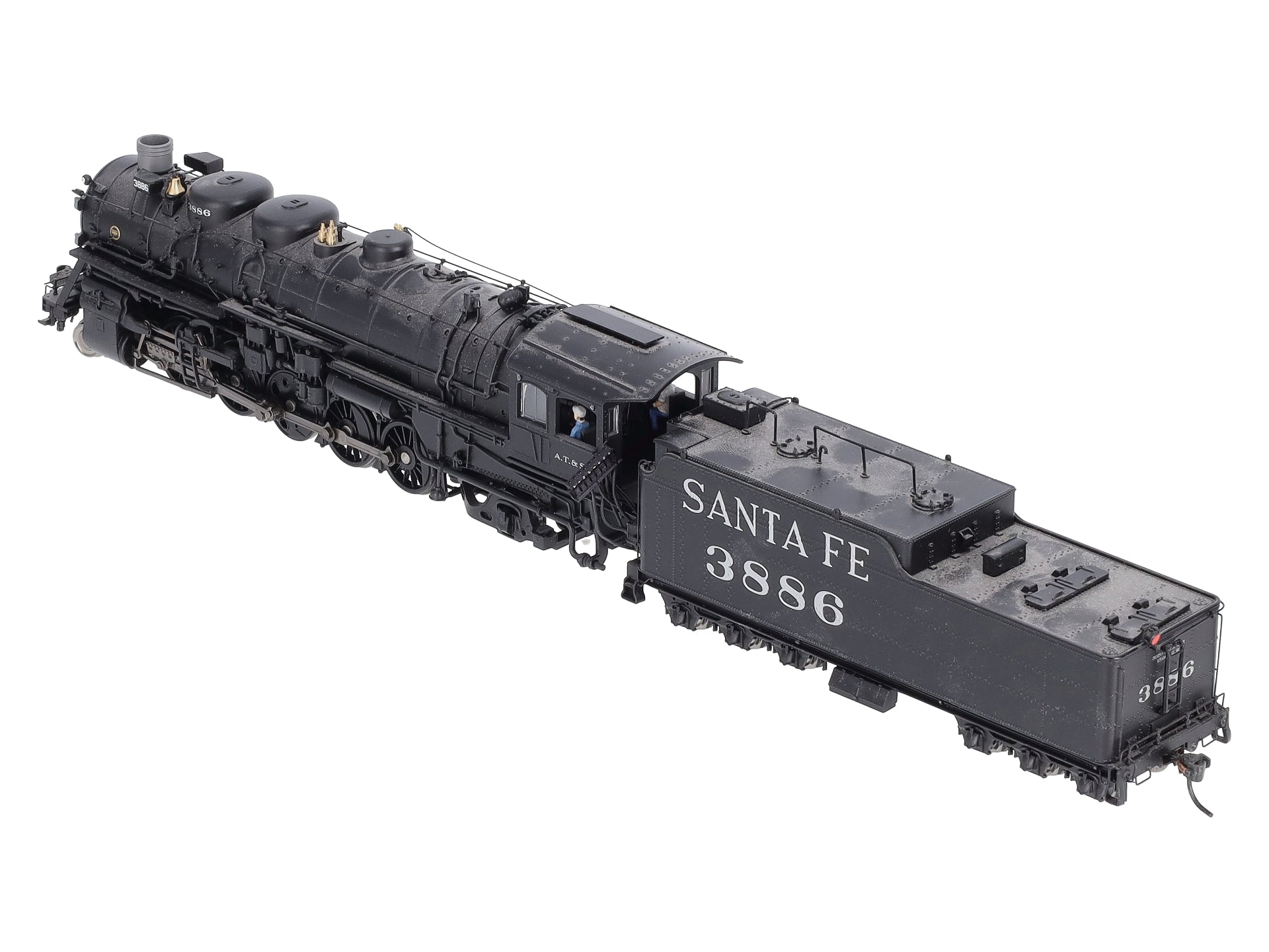 Broadway Limited 2194 HO Scale ATSF 2-10-2 Steam Locomotive #3886 w/DCC, Sound