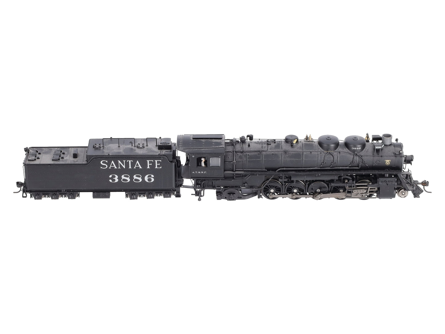 Broadway Limited 2194 HO Scale ATSF 2-10-2 Steam Locomotive #3886 w/DCC, Sound