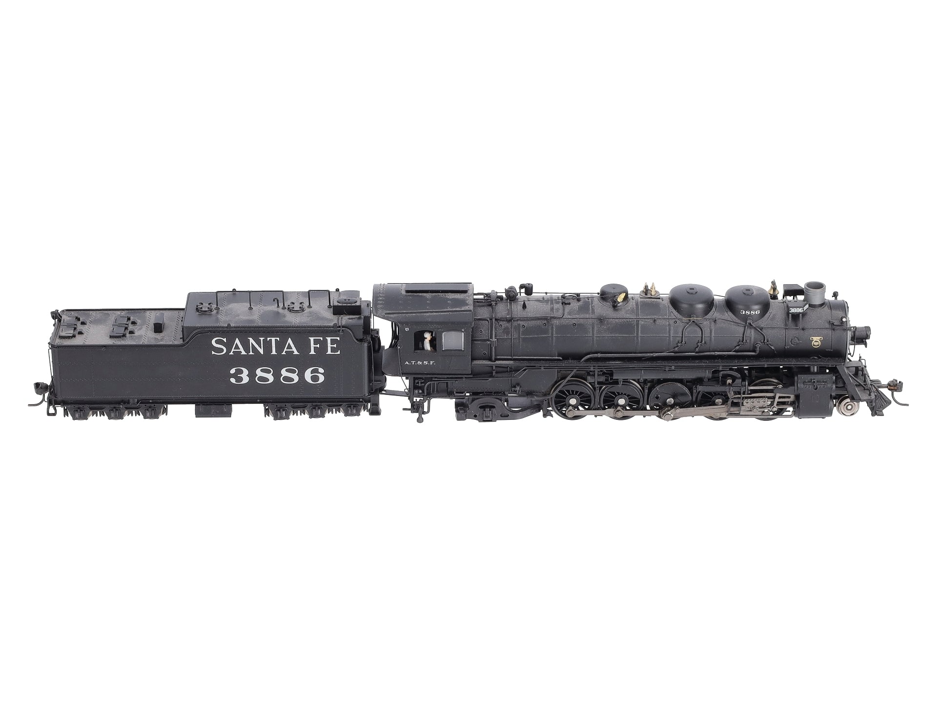 Broadway Limited 2194 HO Scale ATSF 2-10-2 Steam Locomotive #3886 w/DCC, Sound