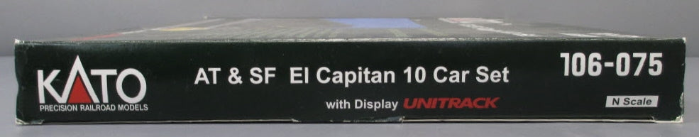 Kato 106-075 N Scale Santa Fe ATSF El Capitan 10-Car Set NIB