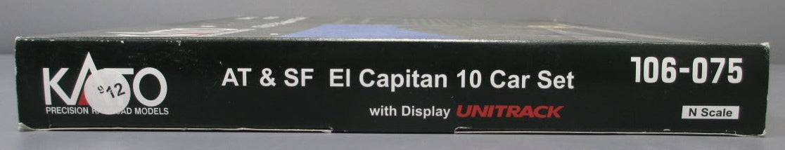 Kato 106-075 N Scale Santa Fe ATSF El Capitan 10-Car Set NIB
