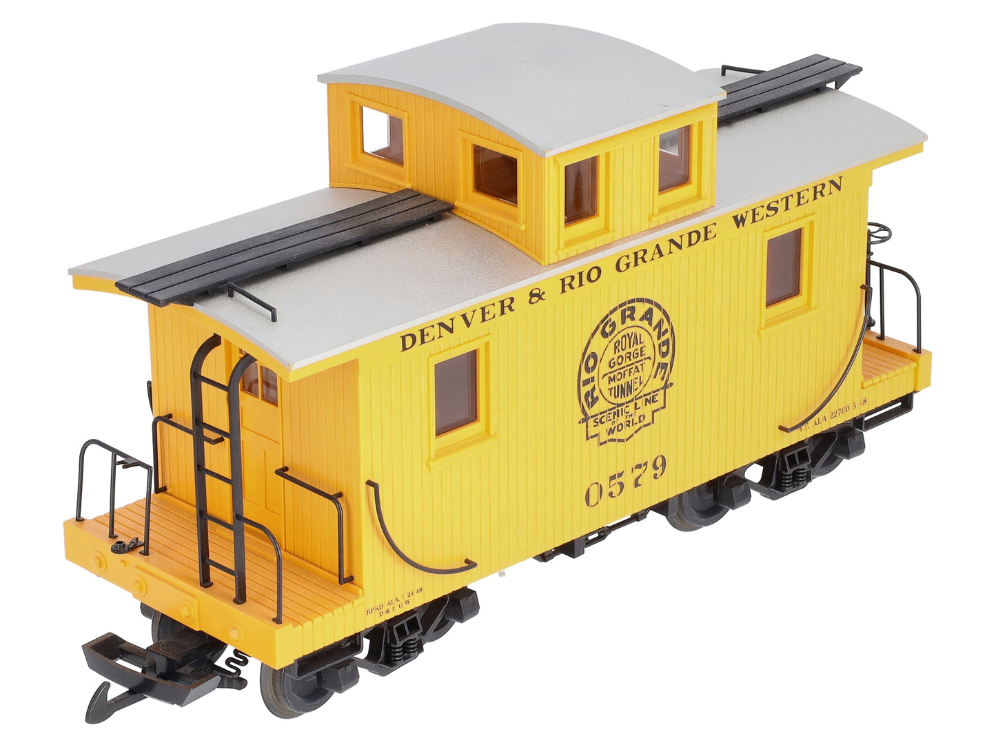 Piko 38833 G Denver & Rio Grande Western Wood Caboose Yellow #0579