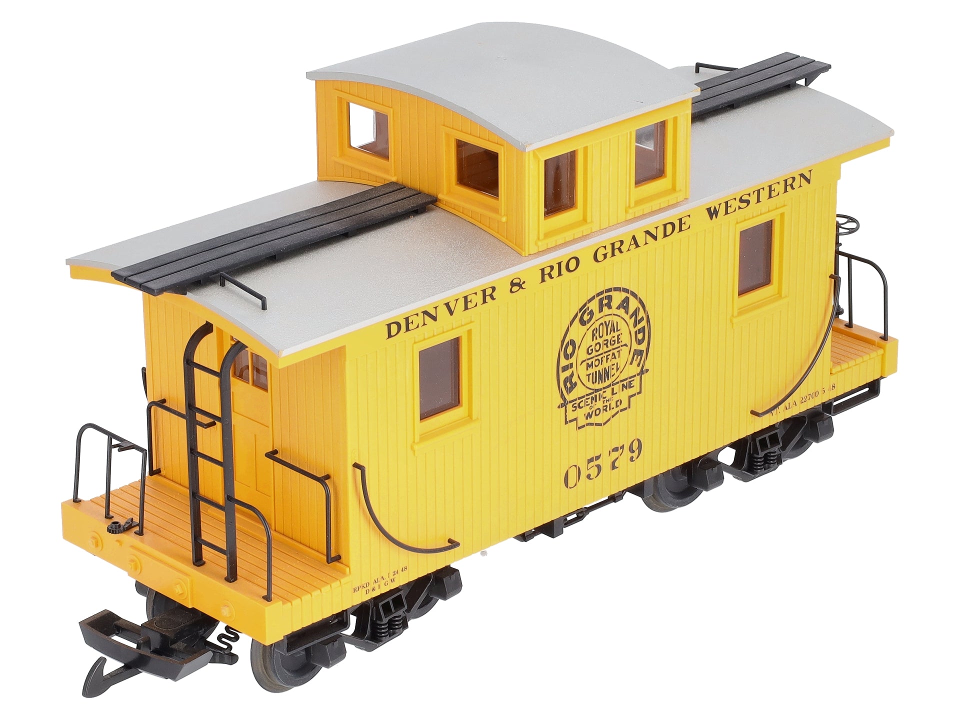 Piko 38833 G Denver & Rio Grande Western Wood Caboose Yellow #0579