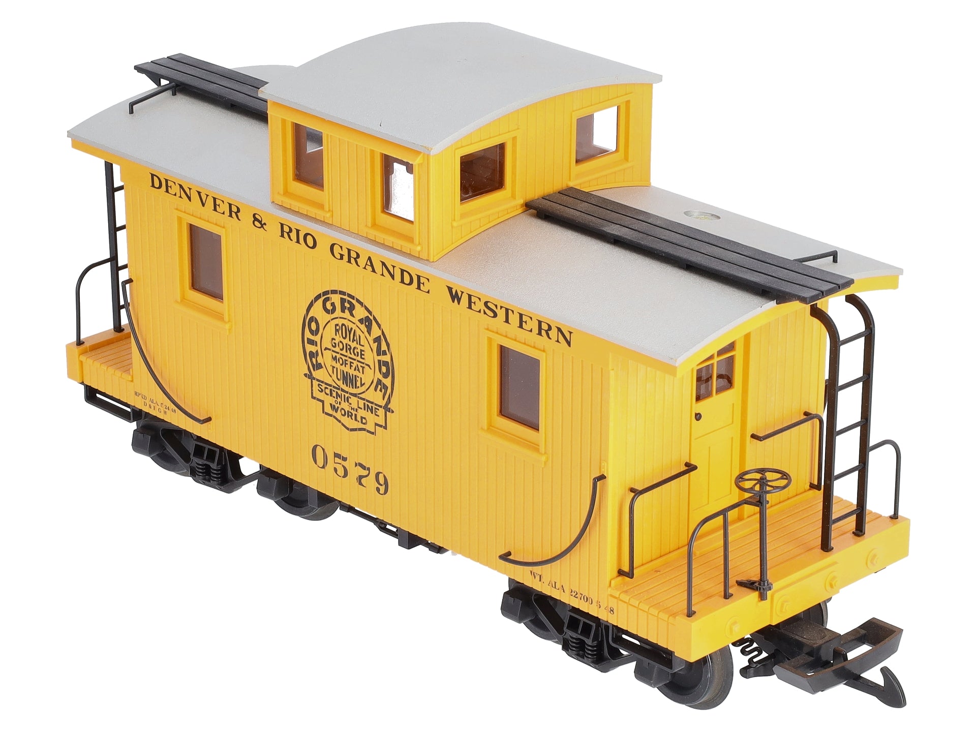 Piko 38833 G Denver & Rio Grande Western Wood Caboose Yellow #0579