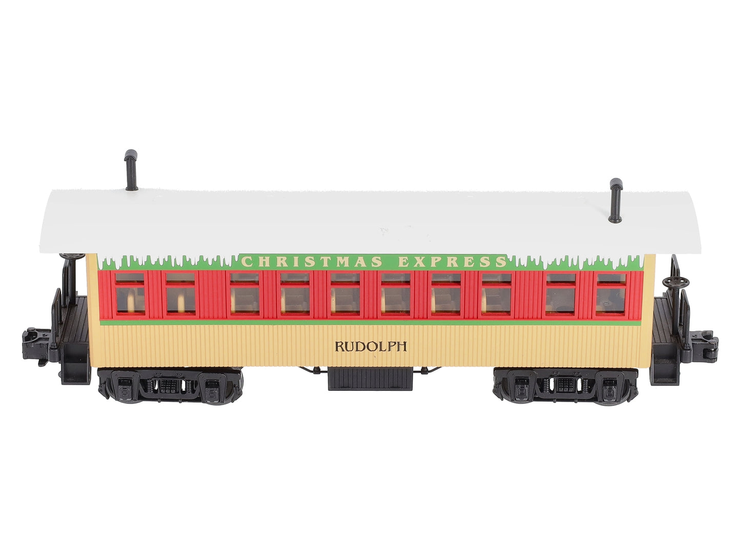 MTH 30-6417 O Gauge Christmas Overton Passenger Coach-Rudolph