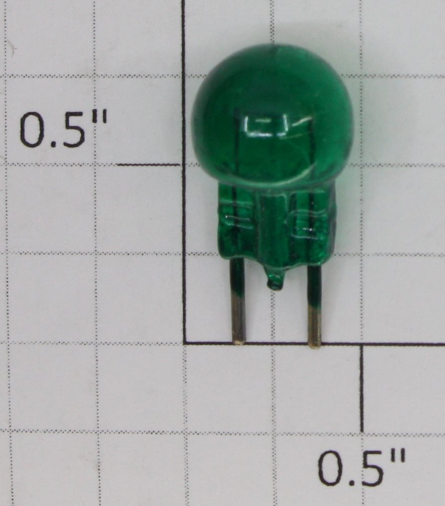 Lionel 302-12 Transparent Green 6.3 Volt Bi-Pin Light Bulb