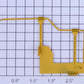 Lionel 8265-104 Left Hand Short Yellow Handrail