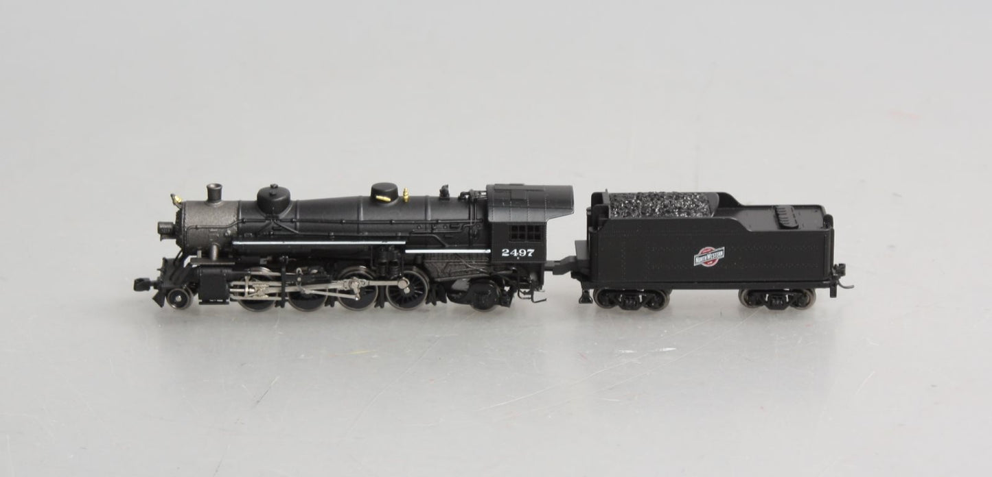 Model Power 87574 N Scale C&NW 2-8-2 USRA Mikado Steam Locomotive & Tender