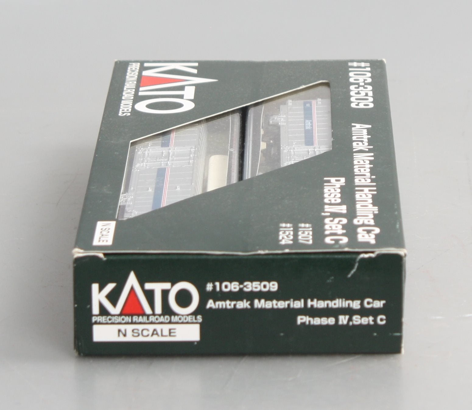 Kato 106-3509 N Scale Amtrak Phase IV Material Handling Car 2-Car Set NIB