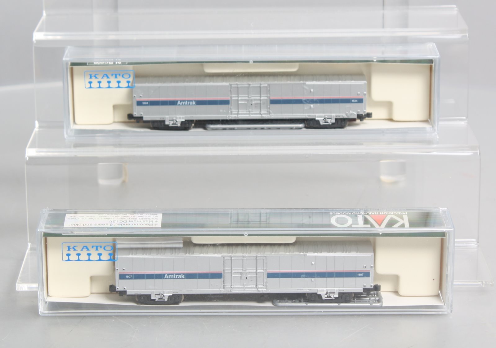 Kato 106-3509 N Scale Amtrak Phase IV Material Handling Car 2-Car Set NIB