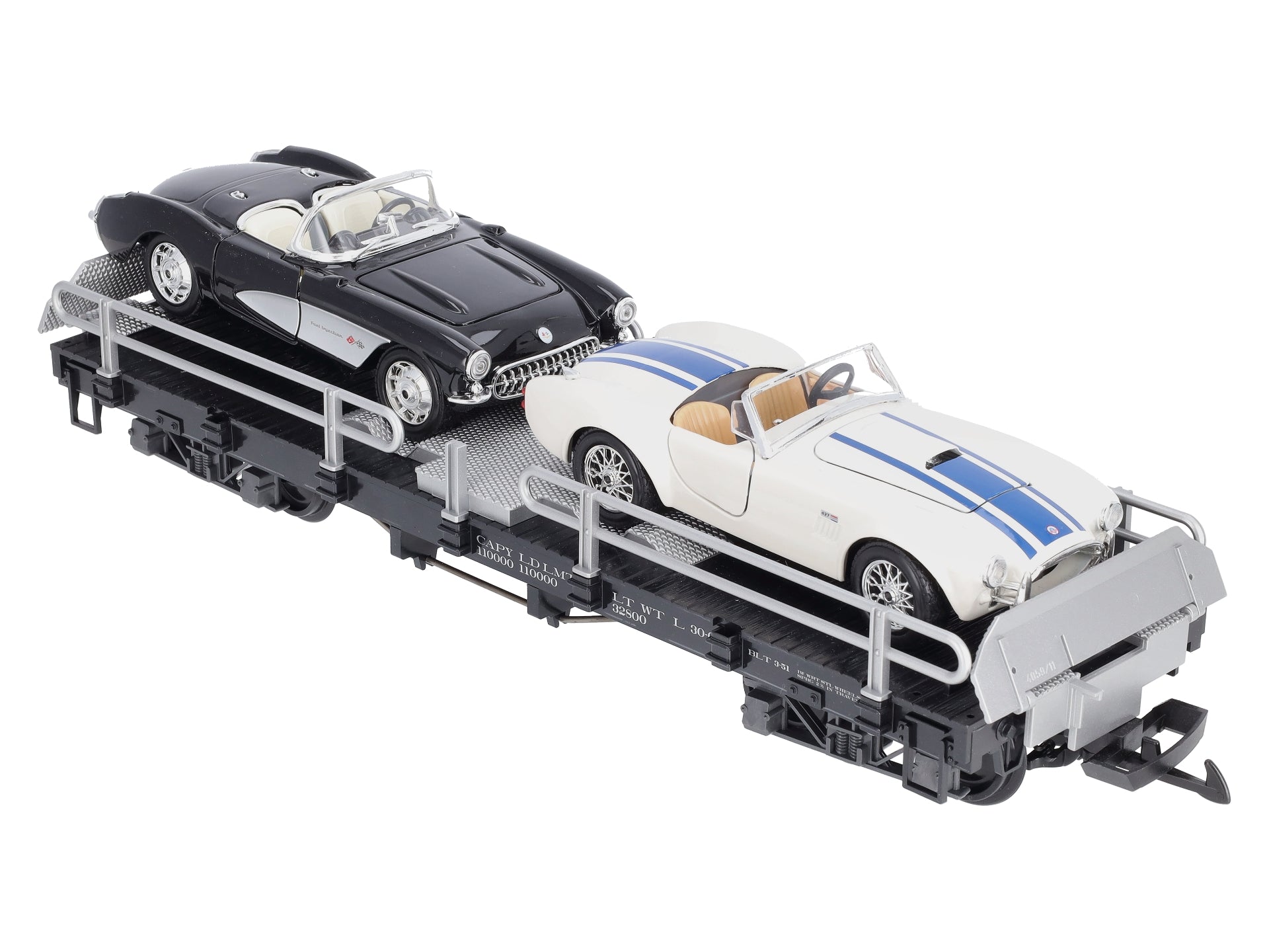 LGB 40596 G Scale US Flatcar w/ 2 Autos – Trainz