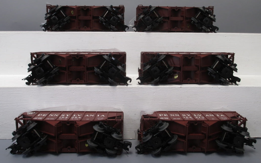 MTH 20-90640 Pennsylvania 6-Car 2-Bay Fish Belly Hopper w/ Coal Load MT/Box