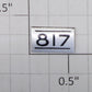 Lionel 817-1 "817" Nickel Lionel Lines Side Nameplate