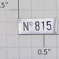 Lionel 815-1 "815" Nickel Sticker Nameplate with Adhesive