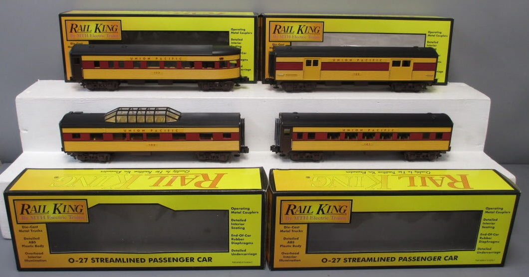 MTH 30-6107 O Gauge Union Pacific RailKing O-27 Streamlined Passenger Set LN/Box