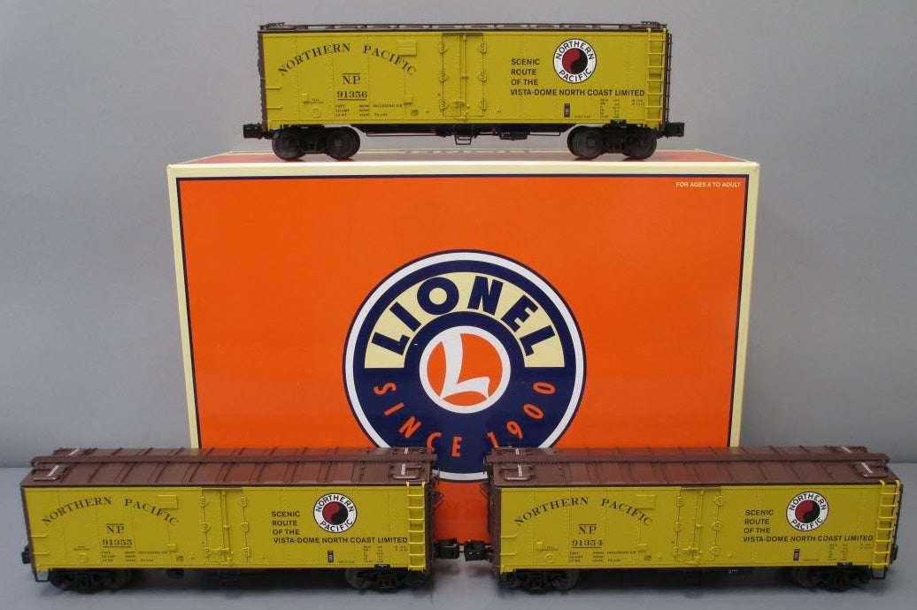 Lionel 6-11875 O Gauge Northern Pacific Steel Sided Refrigerator Car 3 Pack NIB