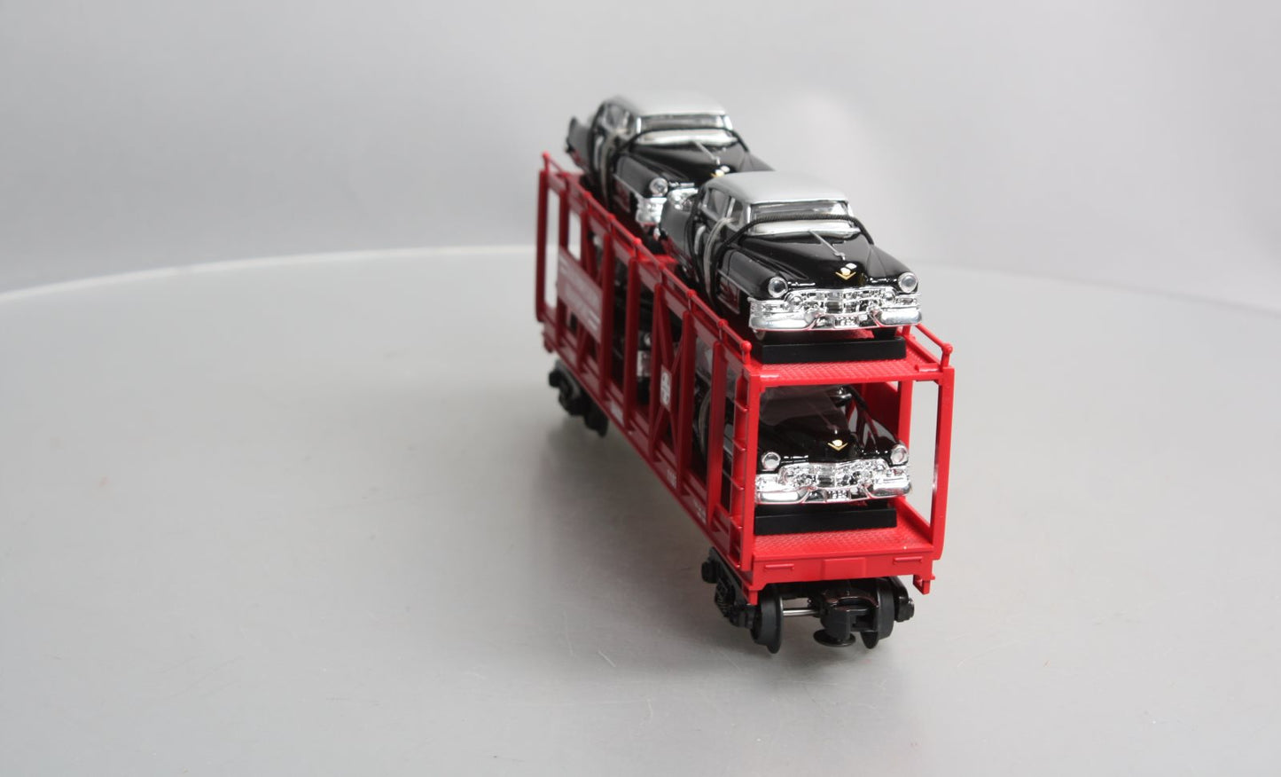 MTH 30-7659 O Gauge T.T.O.S. 1999 Auto Carrier w/ERTL 1952 Cadillac's #11070 NIB
