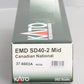 Kato 37-6603A HO Scale Canadian National SD40-2 Diesel Engine #6256