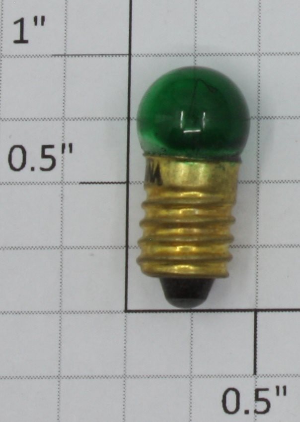 Lionel 507 Screw Base Transparent Green Globe Light Bulb