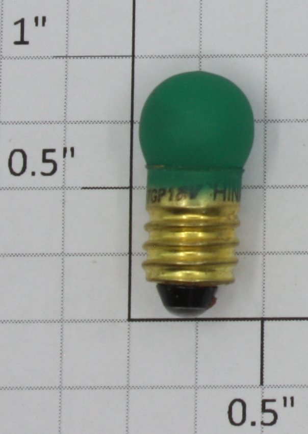 Lionel 1447G 18 Volt Screw Base Translucent Green Small Globe Light Bulb
