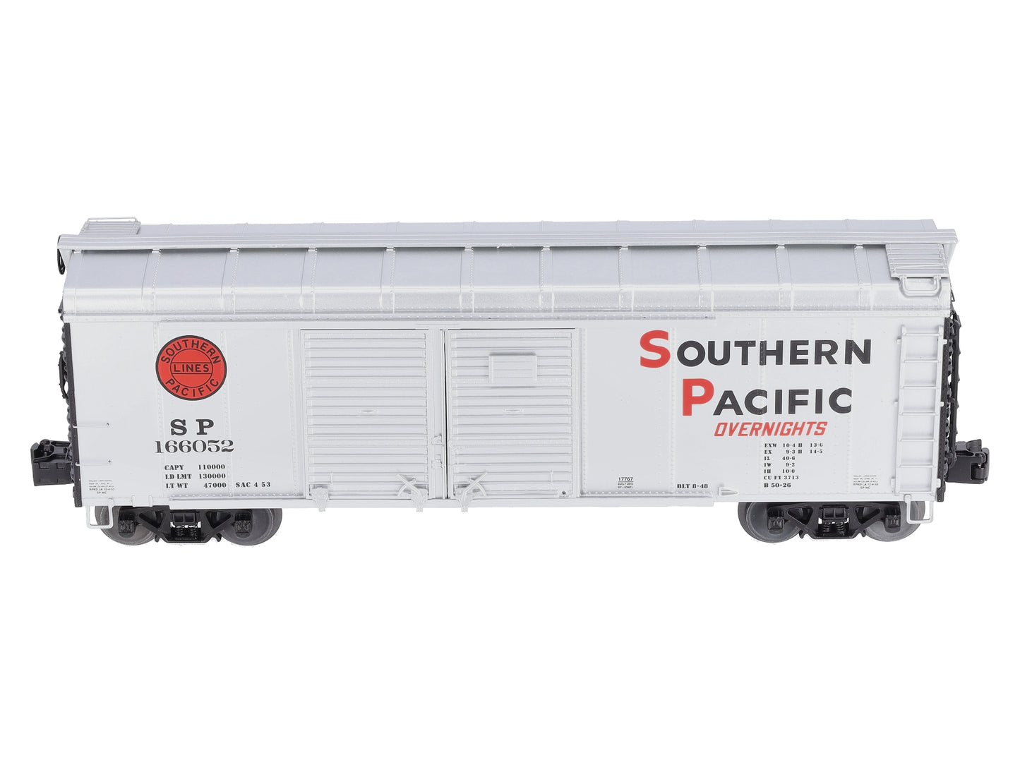 Lionel 6-17767 O Gauge SP Round-Roof Boxcar #166052