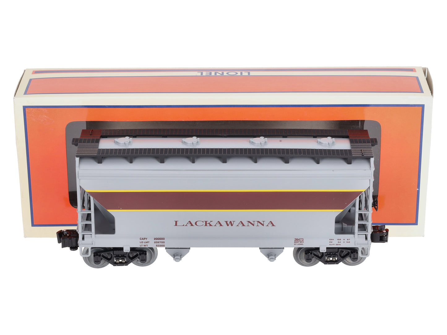 Lionel 6-26473 O Gauge Lackawanna NS Heritage ACF 2-Bay Covered Hopper