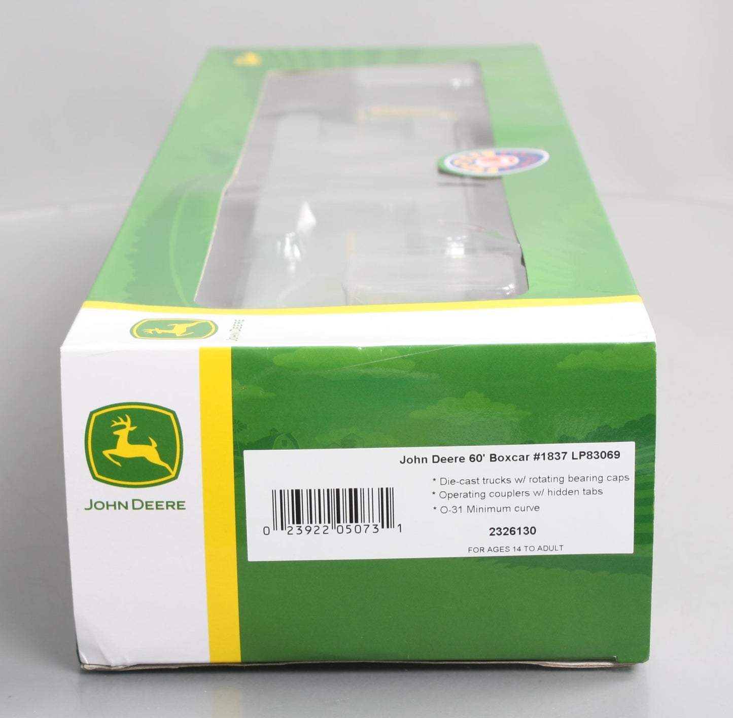 Lionel 2326130 O John Deere 60' Boxcar #1837