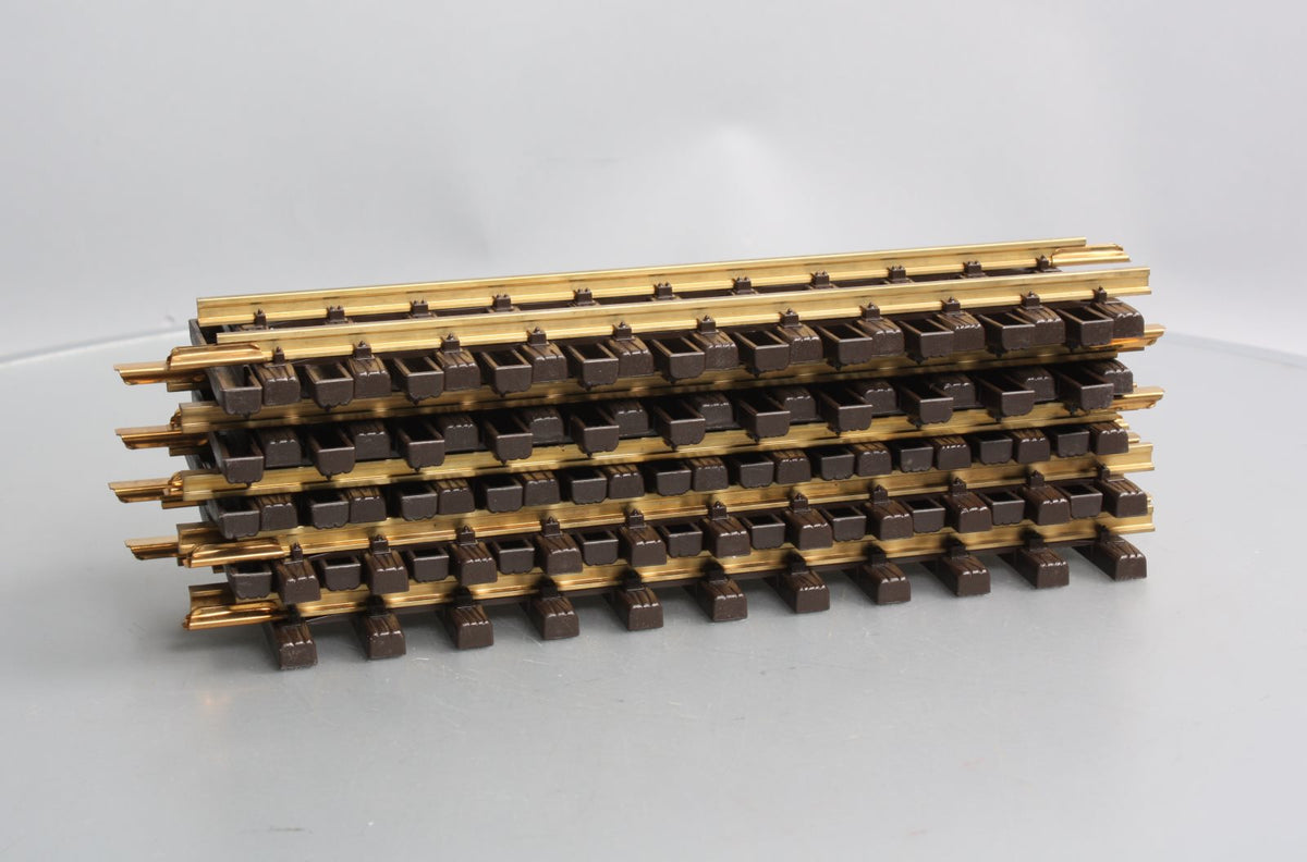 LGB 10000 G Gauge 12 Inch Brass Rail Straight Track Sections (9) EX/Box