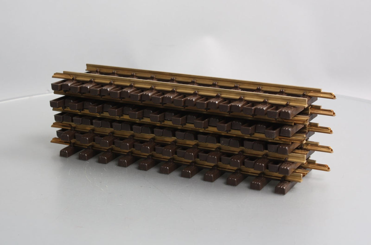 LGB 10000 G Gauge 12 Inch Brass Rail Straight Track Sections (9) EX/Box