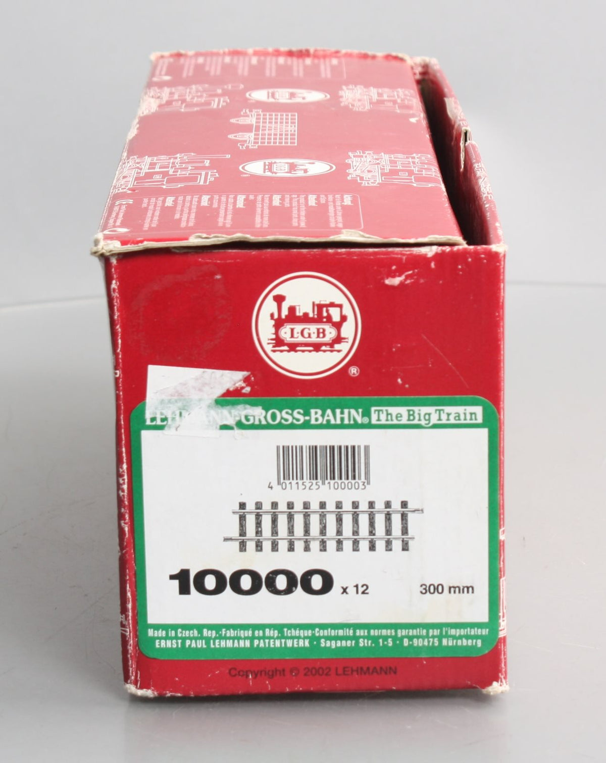 LGB 10000 G Gauge 12 Inch Brass Rail Straight Track Sections (9) EX/Box