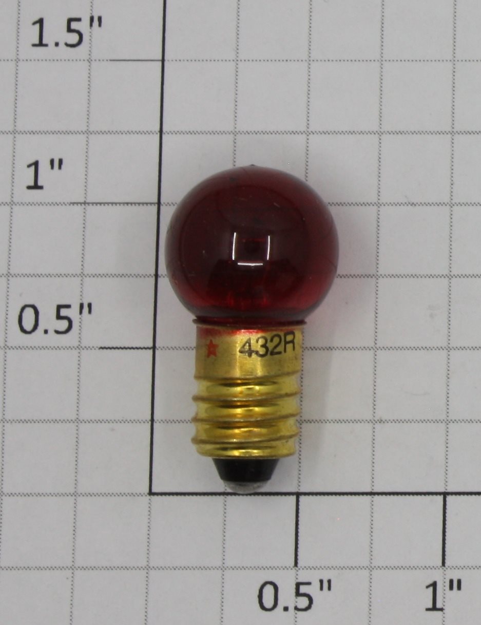 Lionel 432R 18 Volt Screw Base Transparent Red Large Globe Light Bulb
