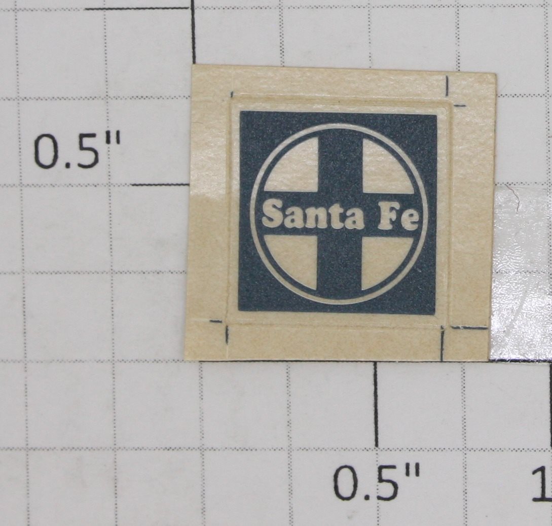 Lionel 8263-10 Santa Fe GP-7 Diesel Blue Square Adhesive Nose Decal