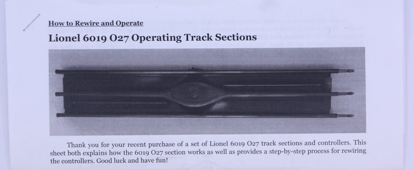 Lionel 6019-Set O27 Operating Track Set