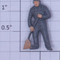 Lionel 3434-10 Painted Light Gray Chicken Sweeper Figure