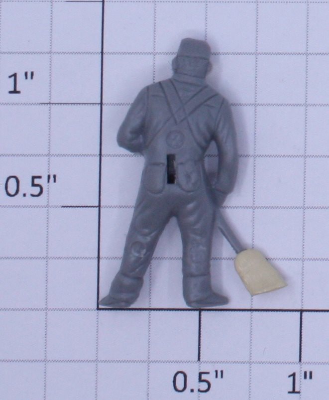Lionel 3434-10 Off-White Painted Light Gray Chicken Sweeper Figure