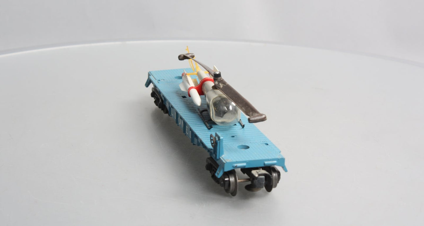 Lionel 6820 Vintage O Flatcar w/ Helicopter & Rockets