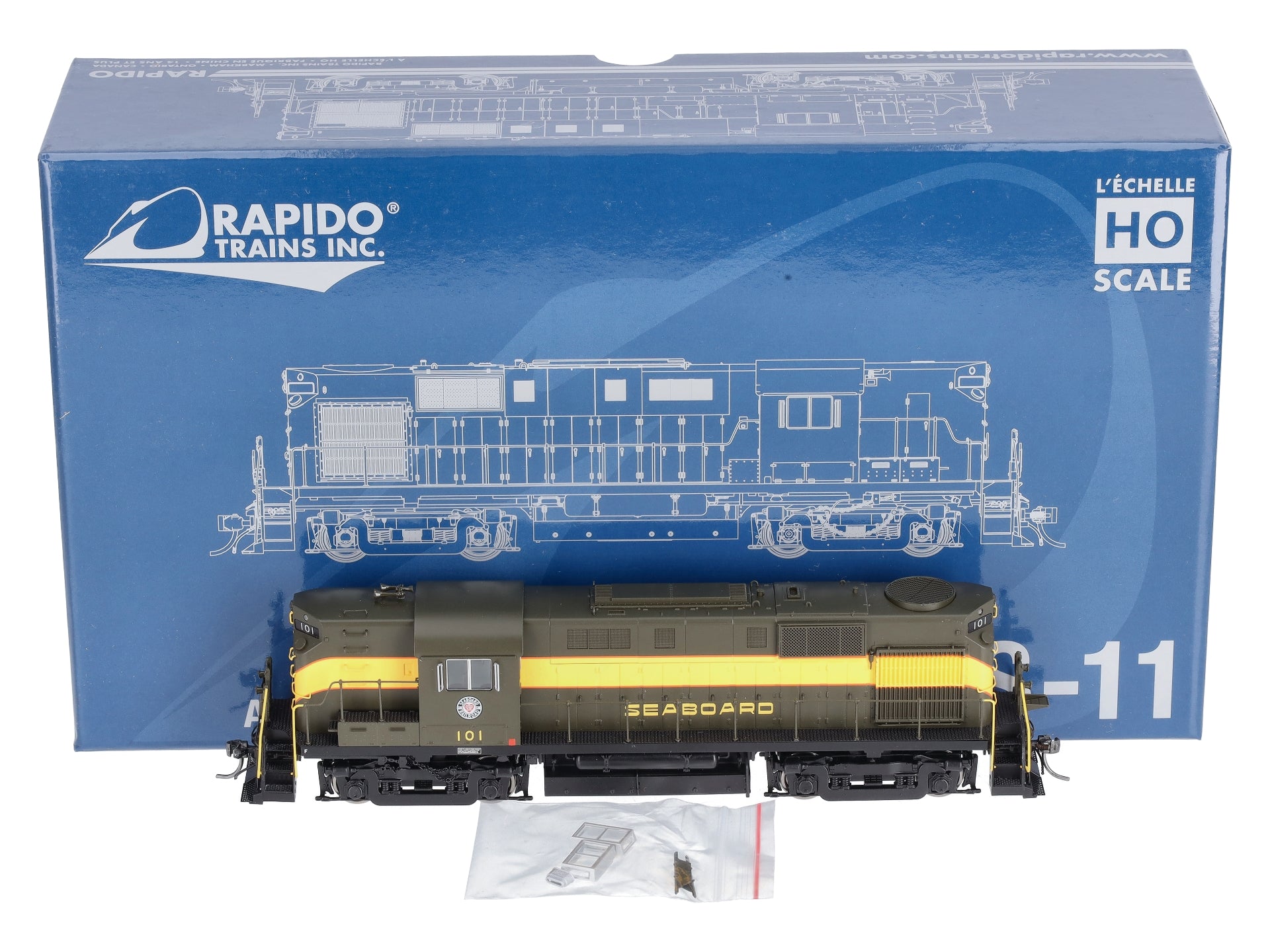 Rapido Trains 31086 HO Scale Seaboard Airline RS-11 Diesel Locomotive #101
