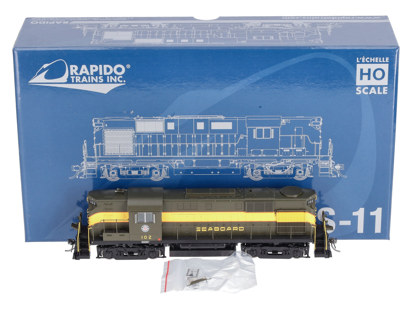 Rapido Trains 31087 HO Scale Seaboard Airline RS-11 Diesel Locomotive #102