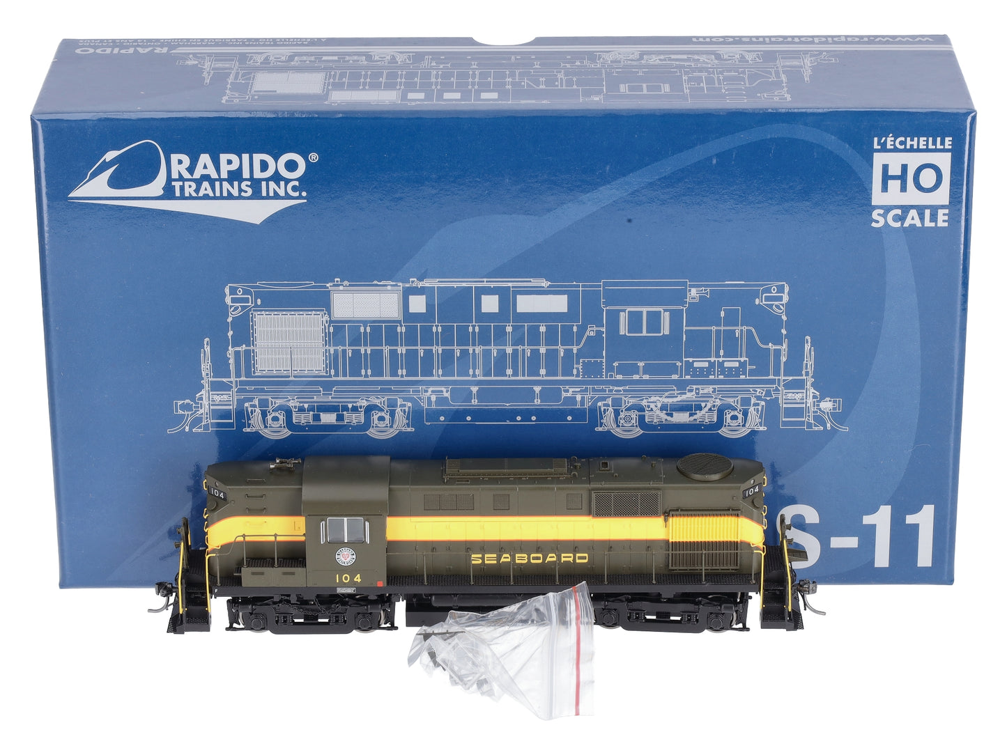 Rapido Trains 31588 HO Scale SAL RS-11 Diesel Locomotive #104 with DCC/Sound
