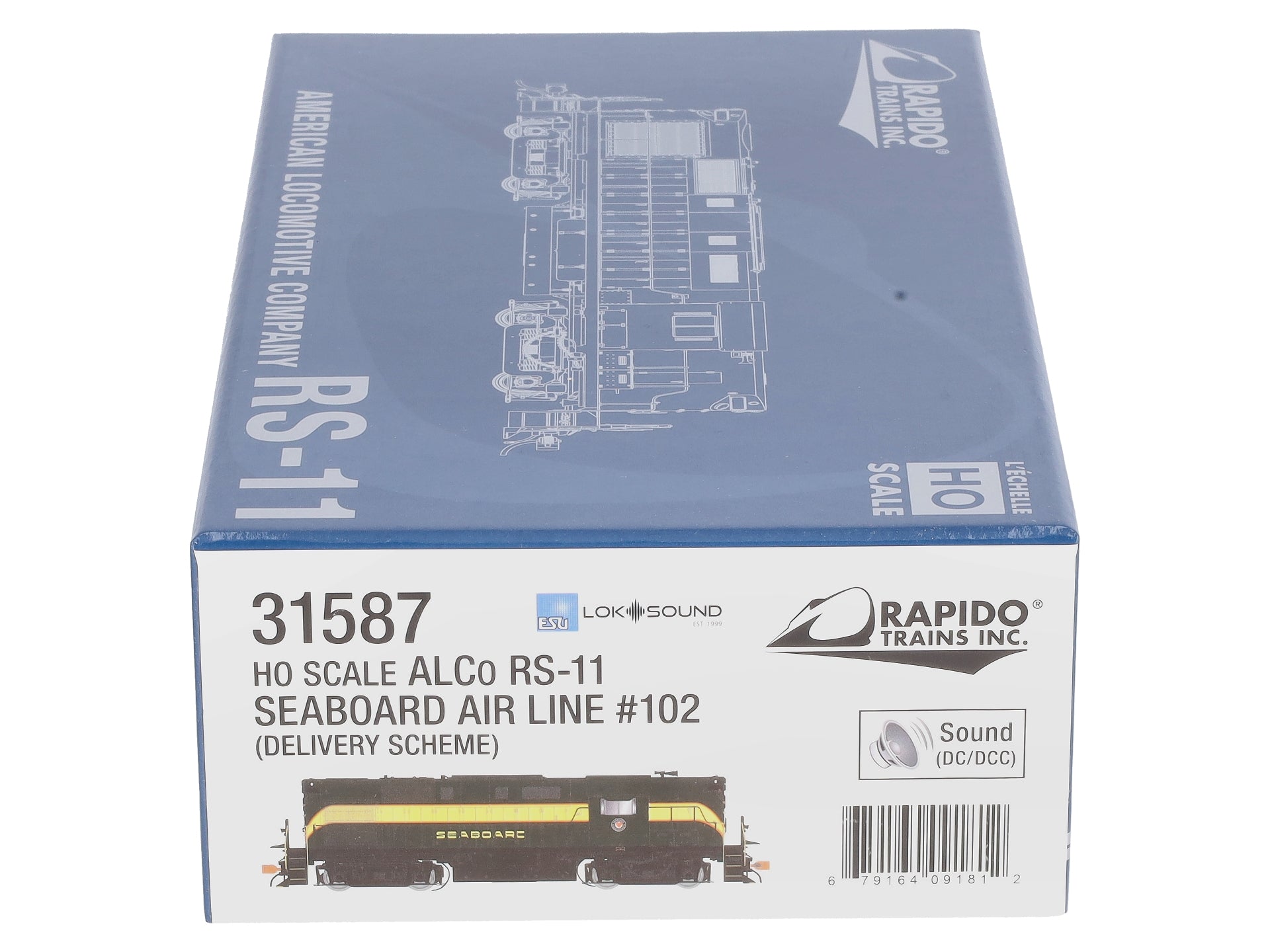 Rapido Trains 31587 HO Scale SAL RS-11 Diesel Locomotive #102 with DCC/Sound
