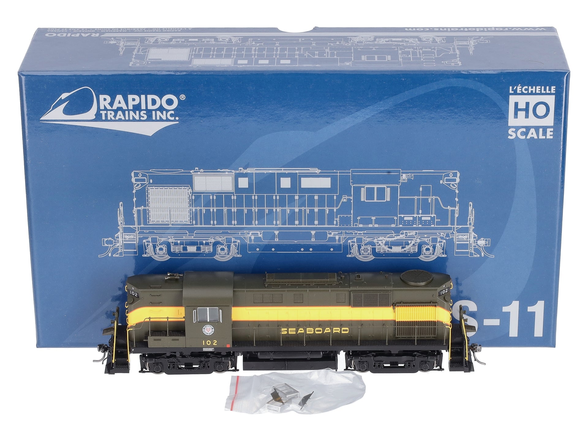 Rapido Trains 31587 HO Scale SAL RS-11 Diesel Locomotive #102 with DCC/Sound